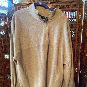 R&R Casuals Tan Quarter Zip Sweater